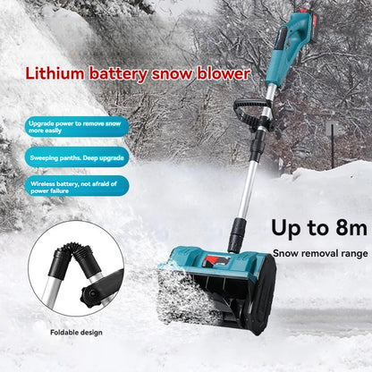 Foldable Winter Electric Snowplow Lithium Electric Snow Sweeper Cordless Brushless Snow Shovel Courtyard Street School