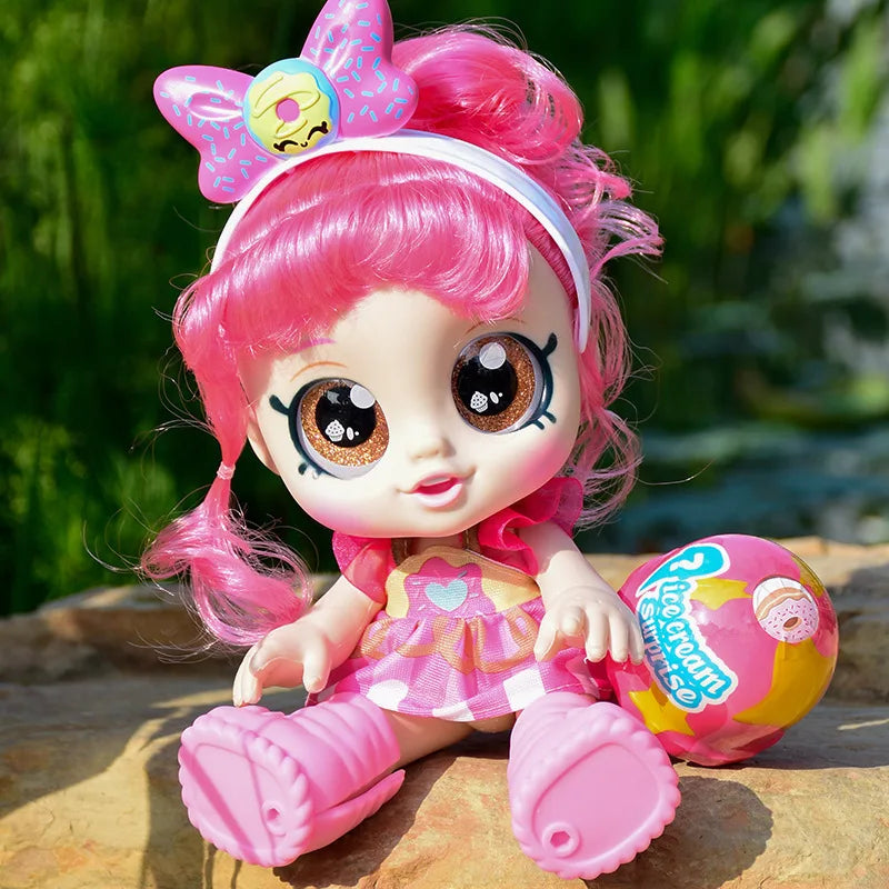 Mini Baby Play Doll Music Sing Electronic Doll Long Hair Cute Princess Dress Pretend Play House Doll Fashion Toys Gift for Girls