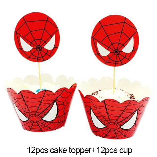 1set the Avengers Birthday Party Cake Topper Super Hero Spiderman Hulk Iron Man Cake Decoration for Kids Birthday Party Supplies
