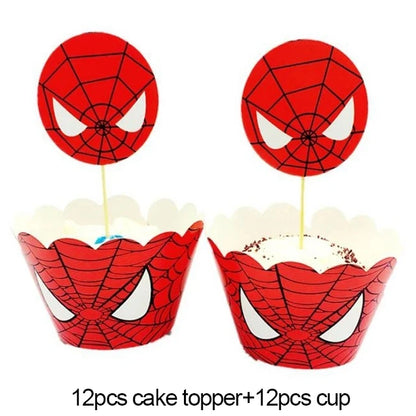 1set the Avengers Birthday Party Cake Topper Super Hero Spiderman Hulk Iron Man Cake Decoration for Kids Birthday Party Supplies