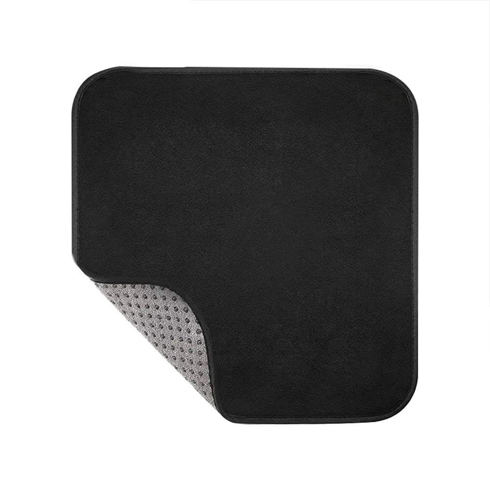 1-2pcs Bowling Ball Polisher Cloth Microfiber Remove Stains Black Bowling Ball Mat Portable Lightweight Soft Sports Accessories