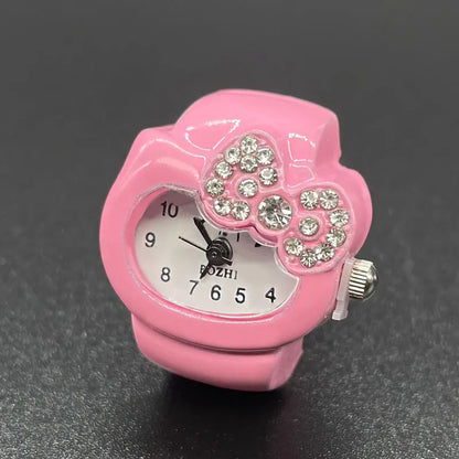 Steel Fun Vintage Punk Quartz Finger Pocket Watch Ring for Women Men Goth Clock Rings Digital Watch Elastic Stretchy Rings Gifts