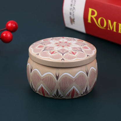 1PC Vintage Candle Tin Can Candy Cookie Storage Box Dry Spice Storage Jar Suitable DIY Candle Cosmetic Ointment Making Christmas