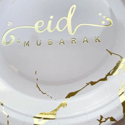 Ramadan Decoration Party Supplies EID Mubarak Paper Plate Cup for Ramadan Mubarak EID Party Home Decoration Islam Muslim Party