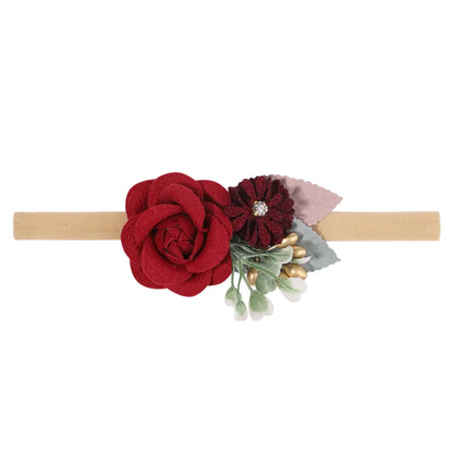 1Pcs Baby Girl Headband Cute Flower Elastic Hair Band Newborn Head Toddler Headband Headwear Kids Accessories Christmas Gifts