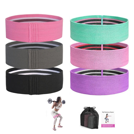 3Pcs Fabric Resistance Hip Booty Bands Glute Thigh Elastic Workout Squat Circle Stretch Fitness Strips Loops Yoga Gym Equipment