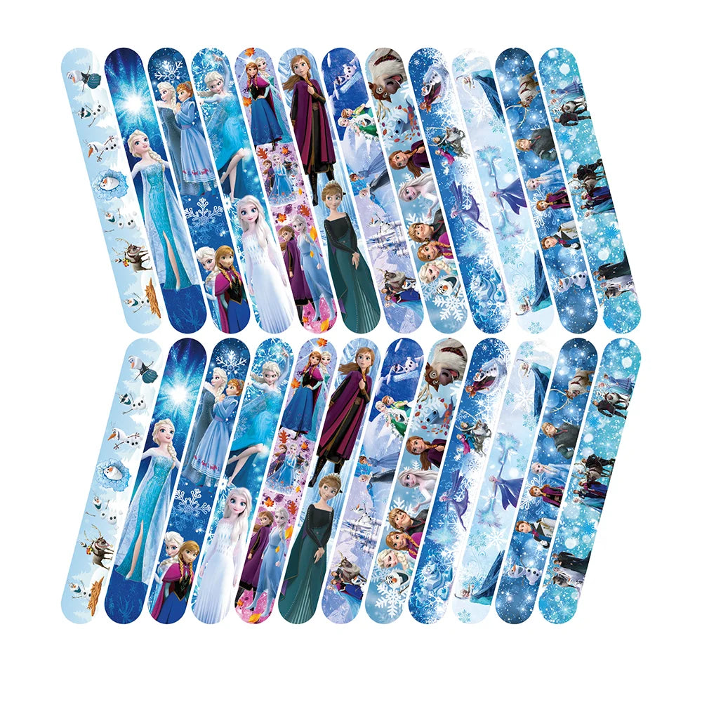 10/30 Pcs Frozen Snap Bracelets Pinata Toy Loot/Party Bag Fillers Anna Elsa Slap Bracelets for Kids Girls Birthday Party Favors