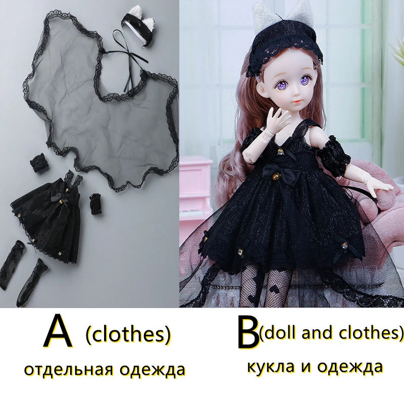30cm Doll 1/6 Bjd Doll or Dress Up Clothes Accessories Princess Doll Kids Children's Girl Birthday Gift Toys