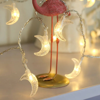 Eid Decoration Ramadan 2021 Moon Star LED String Lights Kareem Ramadan Mubarak Home Decoration Fairy Garland Ramadan Lights
