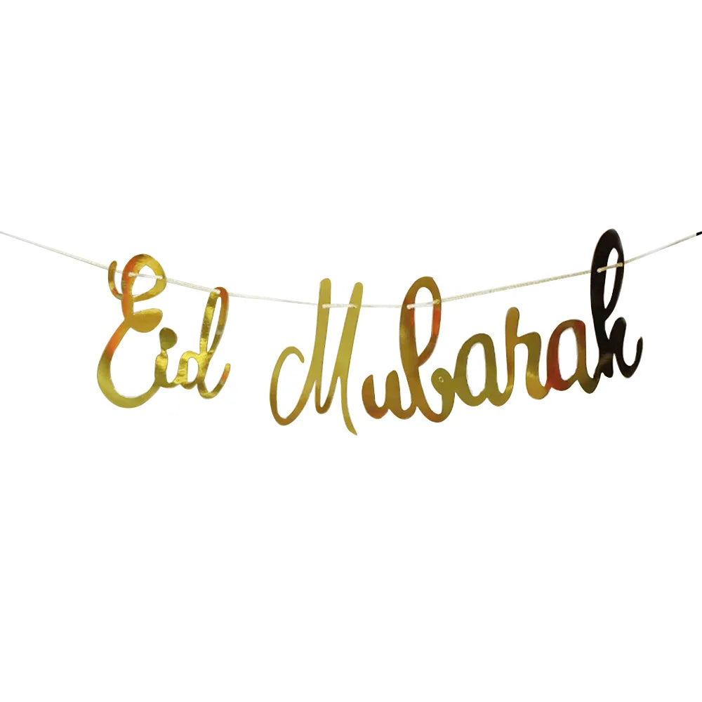 2022 Eid Mubarak Disposable Tablecloth Table Runner Banner Balloons Islamic Muslim Party Decor Ramadan Kareem Eid Al Adha Gift