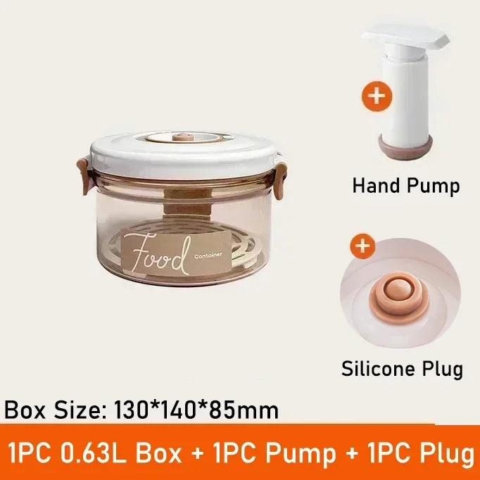 Vacuum Food Storage Box Fresh-Keeping Canister Sealed Storage Container Large Capacity Food Dispenser  Kitchen Storage Box