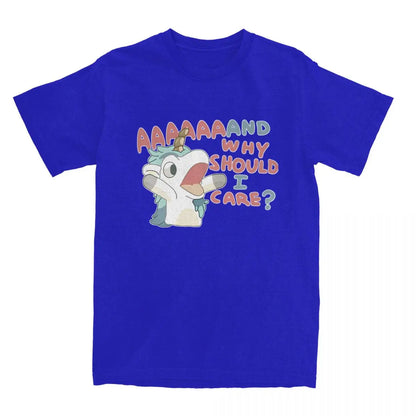 Men Women's T Shirt Why Should I Care Unicorse T-Shirts Harajuku Hot Anime Blueyed Beach Tees Y2K Basic Pattern 100 Cotton Tees