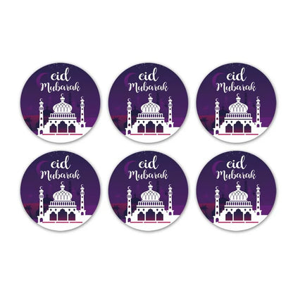 30/60pcs 4cm EID Mubarak Decorations Gift Label Stickers Islamic Muslim Eid Al-Fitr Ramadan Kareem Candy Bag Seal Party Supplies