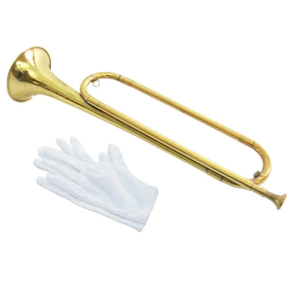 BB Bugle 47cm Trumpet Yellow Brass for Orchestra Musical Gifts Professional Kids Children