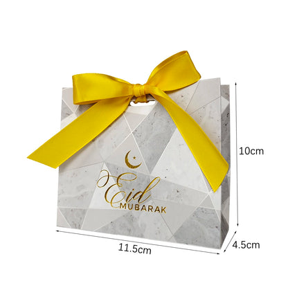 5Pcs Eid Mubarak Gift Box Eid Mubarak Candy Cookie Box Eid Party Gift Packaging Bags Ramadan Favors Eid Mubarak Decoration 2024