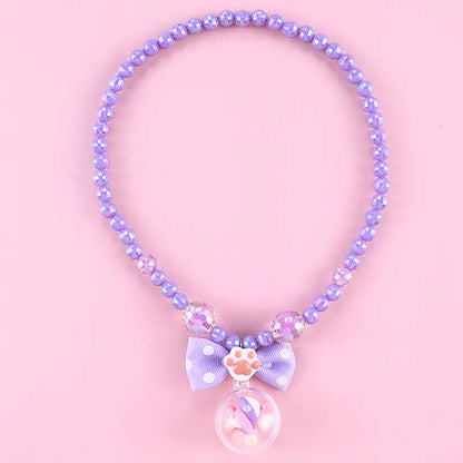 Makersland Kids Necklaces for Girls Ice Cream Pendant Beaded Resin Necklace Candy Color Cartoon Cute Jewelry Christmas Presents
