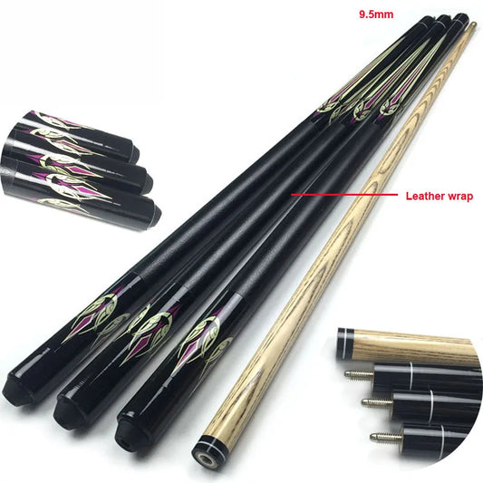 Xmlivet 9.5mm Chinese Snooker Cue Sticks Rubber Wood 1/2 Split Pool Billiards Cues Billiards Accessories