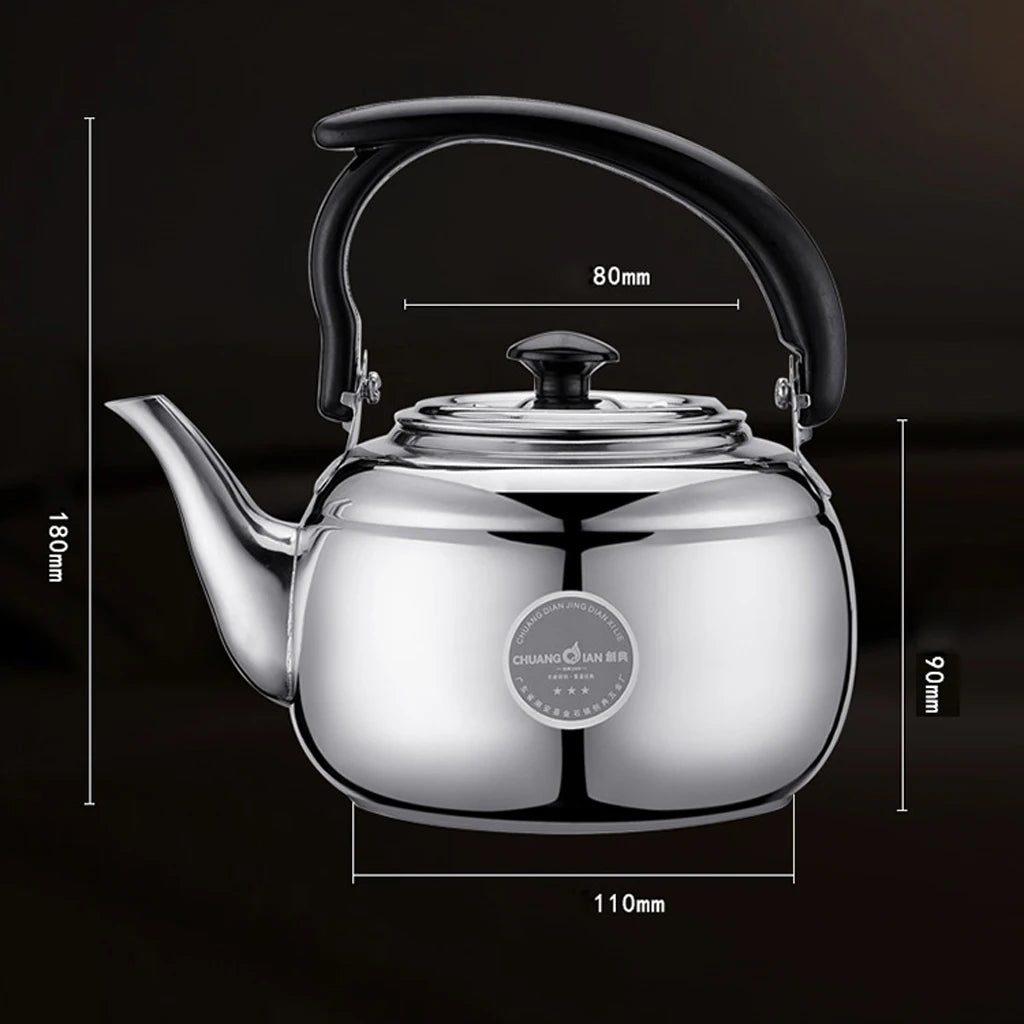 1L Stove Top Kettles Teapot With Comfortable Insulated Handle Stainless Steel Teapot