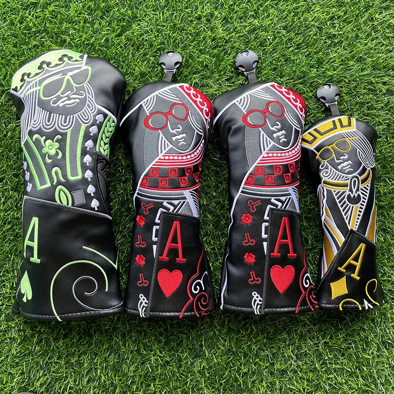 Kings and Queens and Knights Golf Club Wood Headcovers Driver Fairway Woods Hybrid Cover Photographing in Kind Fast Delivery