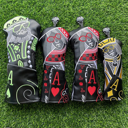 Kings and Queens and Knights Golf Club Wood Headcovers Driver Fairway Woods Hybrid Cover Photographing in Kind Fast Delivery