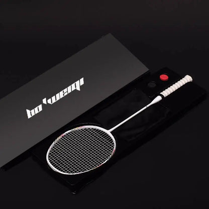 Super Light 8U Full Carbon Fiber Badminton Rackets With Bags String Professional Racket Strung Padel Sports