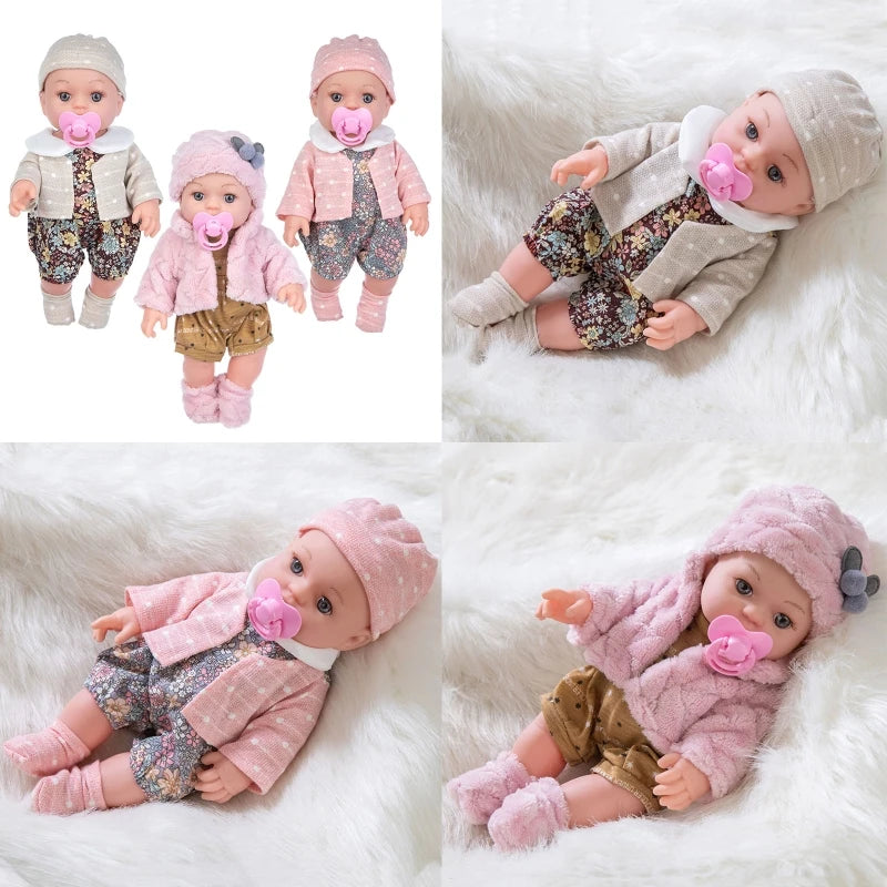 12in Baby Dolls Realistic Newborn Baby Dolls Simulation Baby Girl Handmade Toy Accessories for Children Collection D5QA