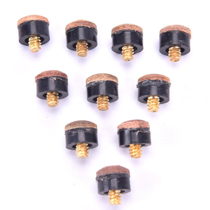 10 Pcs 10-13mm Screw on Cue Tips for Billiard Pool Cue Stick and Snooker Cue Replacement Parts Set Stick for Snooker Accessories