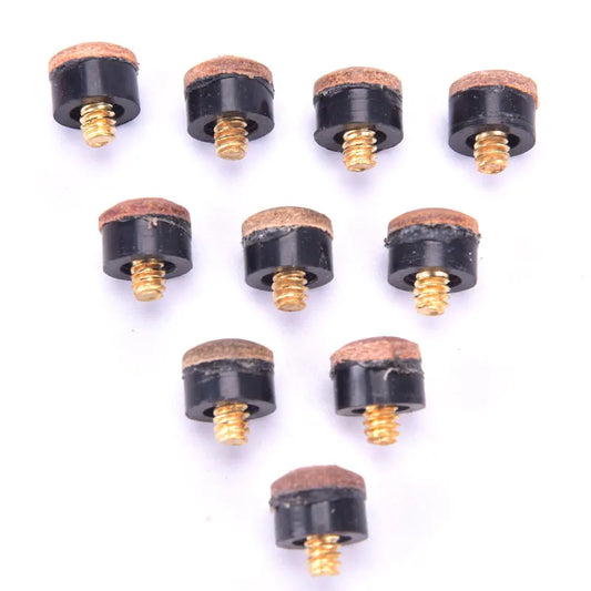 10 Pcs 10-13mm Screw on Cue Tips for Billiard Pool Cue Stick and Snooker Cue Replacement Parts Set Stick for Snooker Accessories