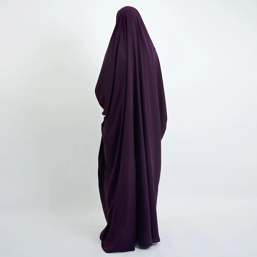 Eid Hooded Muslim Women Hijab Dress Prayer Garment Full Cover Ramadan Gown Islamic Clothes Niqab