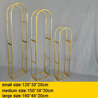 Wedding Props Gold Plating Iron Art Decoration Artificial Flowers Wedding Scene Layout Stars Moon Home Party Christmas Day
