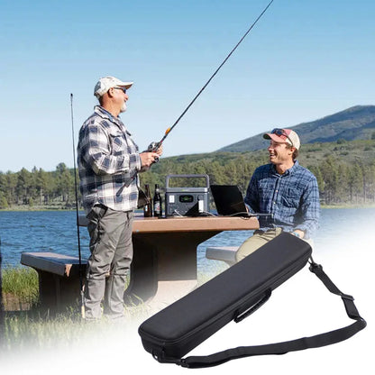 Hard Shell Fishing Rod Holder Bag With Shoulder Strap Fishing Pole Storage Bag Fishing Accessories Bag for Fishing Tools