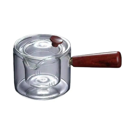 Borosilicate Glass Teapot Kettle Heat Resistant 17oz With Loose Leaf Tea Strainer Tea Pot With Infuser for Tea Milk Coffee