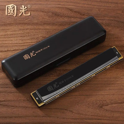 28 Holes Harmonica Accent / Polyphony C Key Harmonica Rofessional Harmonica Tremolo Mini Harps Woodwind Instruments