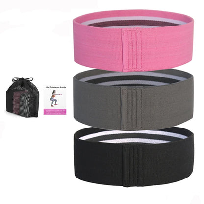 3Pcs Fabric Resistance Hip Booty Bands Glute Thigh Elastic Workout Squat Circle Stretch Fitness Strips Loops Yoga Gym Equipment