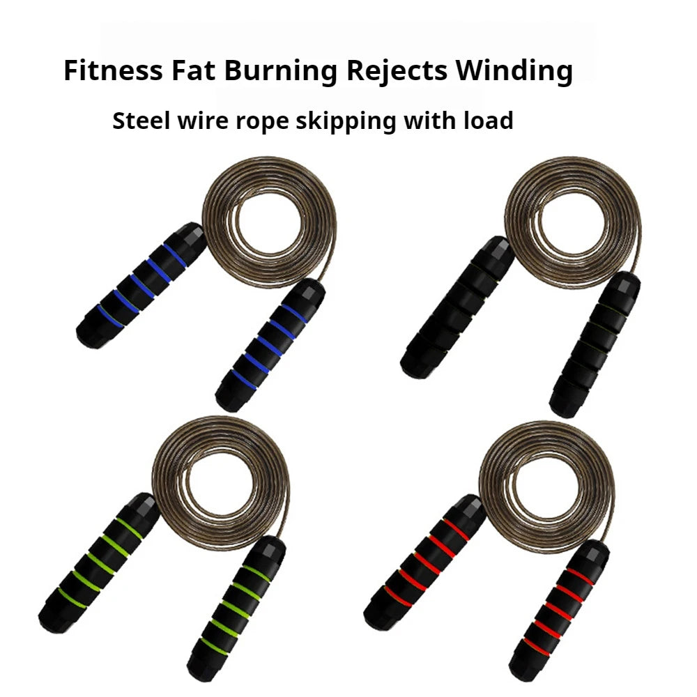 Adjustable Jump Rope Rapid Speed Jump Steel Skipping Rope Foam Handle Fitness Slim Body Professional Home Sport Equipment