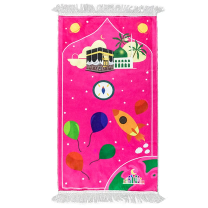 Muslim Kids Prayer Mat Islamic Soft Prayer Rug Islam Eid Gift Tapis De Priere