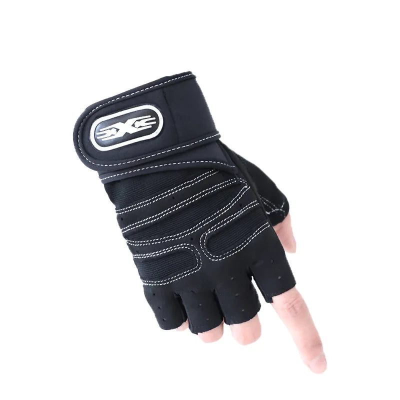 Gym Gloves Fitness Heavyweight Training Gloves Men Women Body Building Half Finger Non-Slip Gloves Wrist Weightlifting Sports