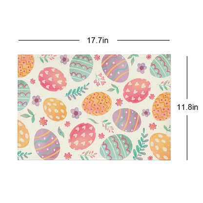 2024 Easter Bunny Table Runner Gnome Rabbit Party Decor Creative Tablemat Easter Placemat Table Decoration for Dining Home