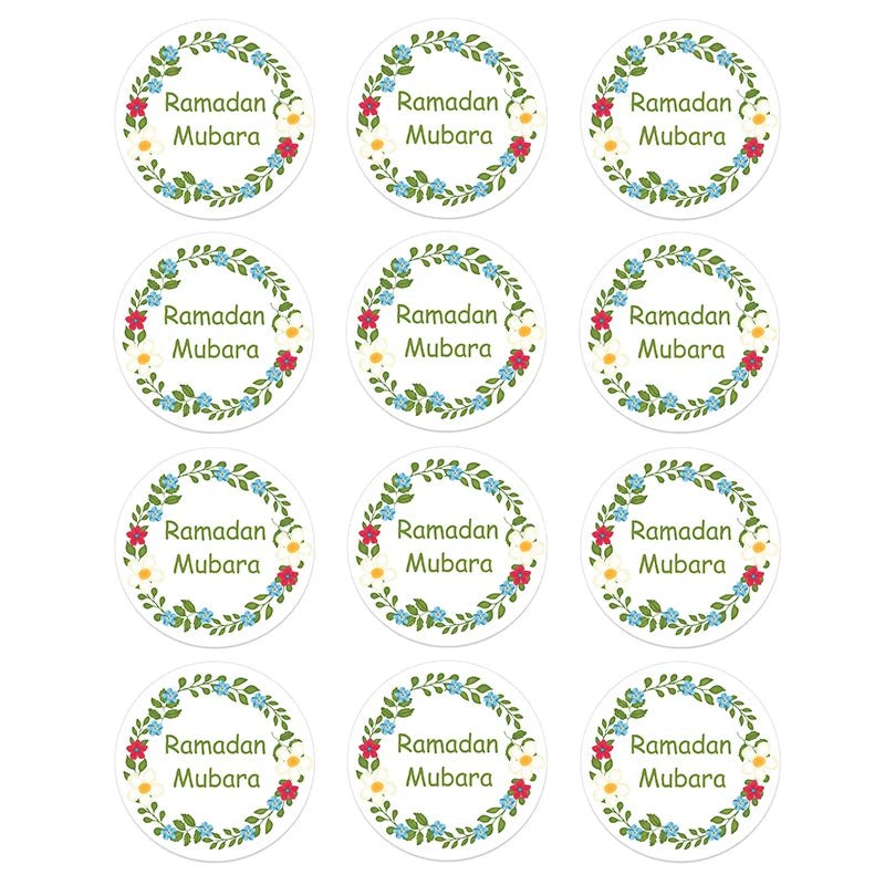 24/48pcs EID Mubarak Decor Stickers Ramadan Mubarak Decoration Islam Muslim Festival Favor Gifts Labels HAJJ Ramadan Kareem