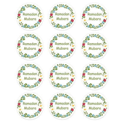 24/48pcs EID Mubarak Decor Stickers Ramadan Mubarak Decoration Islam Muslim Festival Favor Gifts Labels HAJJ Ramadan Kareem