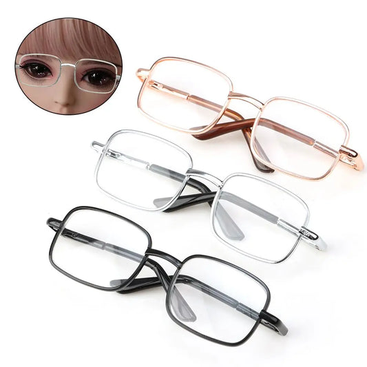 Metal Doll Glasses Square Eyeglasses Pet Glasses American Grils Glasses Fashion Toy Photo Props Doll Accessories