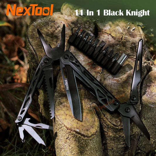 NexTool Black Knight 11-In-1 Multi-Function Tools Knife Outdoor Camping Survival Folding Pliers Scissors Hand Multitool Tool Kit