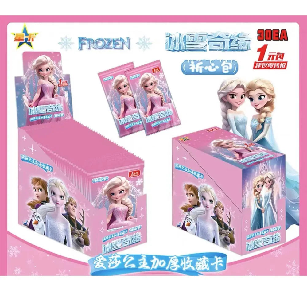 Xingka Series Frozen the Snow Queen Ledeno Kraljestvo Elsa Anna Princess Collect Rare Card Children's Toy Holiday Gifts Card Box