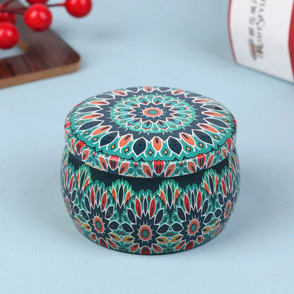1PC Vintage Candle Tin Can Candy Cookie Storage Box Dry Spice Storage Jar Suitable DIY Candle Cosmetic Ointment Making Christmas