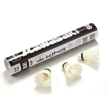 Kawasaki Badminton Shuttlecock King 8E Goose Feather Badminton Shuttlecock Training Sports Speed 76 77 Badminton Ball