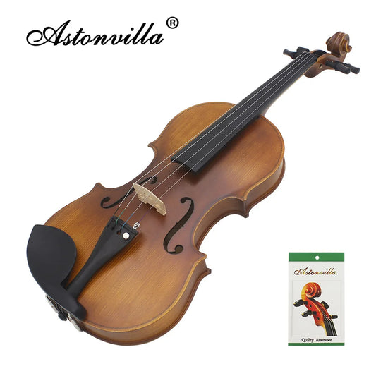 Astonvilla Handmade Size 4/4 Vintage Violin Exquisite Sub Gloss Varnish Stylish Retro Old-Fashioned Fiddle Spruce Panel