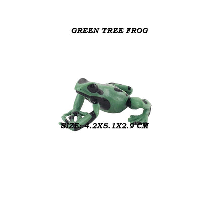 Figure Toy Frog Models Rainforest Animal Figurines TreeFrog Rana Deltoides Action Figures Bullfrog Animals Toys Games Kids Gifts