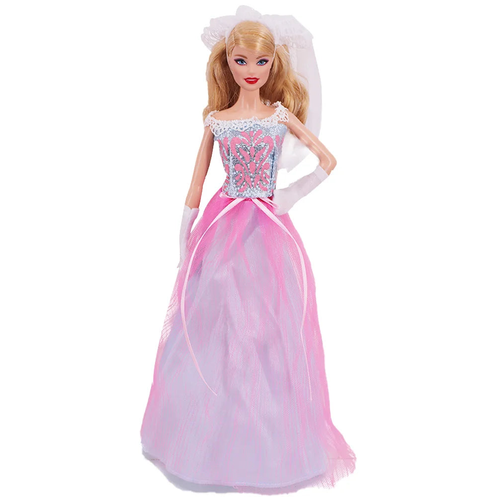 Doll Evening Dress Clothes Princess Dress Banquet Party Dress Tulle Dress for Barbiees&BJD Doll Clothes Accessories,Toy for Girl