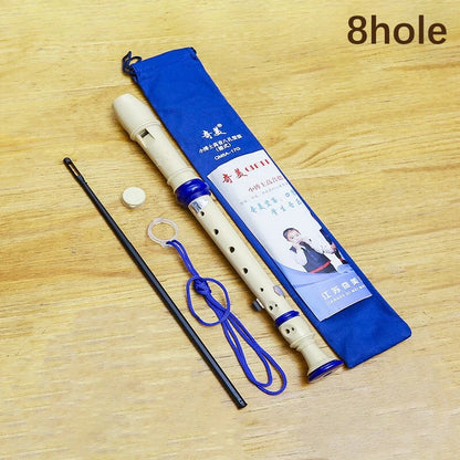 Professional Eight Hole Treble Flute 8-Hole Soprano Recorder Clarinet Black Sound Easy Adjustable Food Grade ABS Non-Toxic