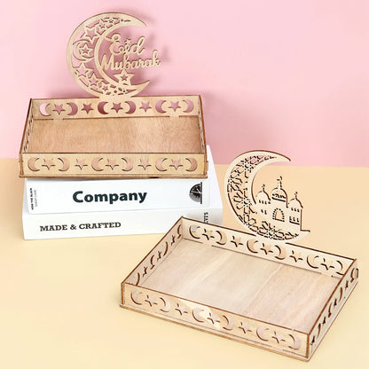 Wooden Pendant EID Mubarak 2024 Ramadan Decoration for Home Kareem Ramadan and Eid Decor Eid AL Adha Islamic Muslim Decor